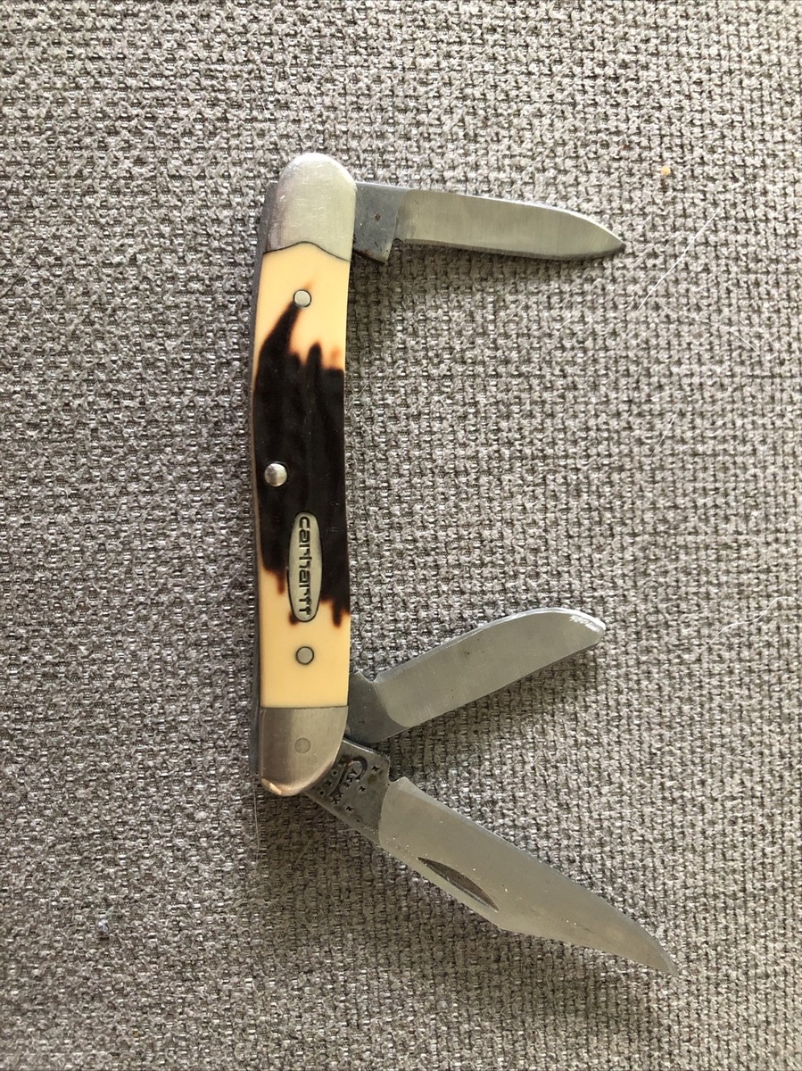 Carhartt Case XX 63087 SS Black Cream Stockman Knife | eBay