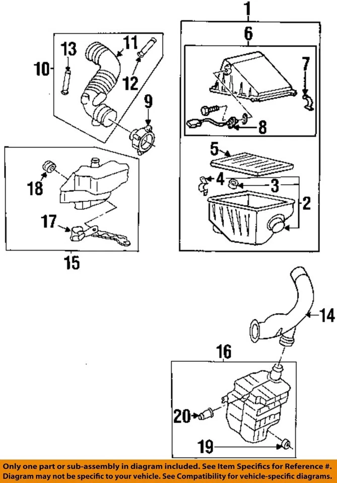 Medidor de flujo de aire de inyección de combustible usado se adapta a: Nissan Altima 1997 8/95 solo grado C Foto 3 de 4