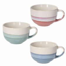 3er Set Jumbotassen Madrid Maui in 3 Farben, aus Keramik von Tognana