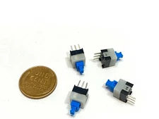 4 Pieces 7x7mm Latching Push Button On-Off Switch DIP-3pin computer keyboard B10