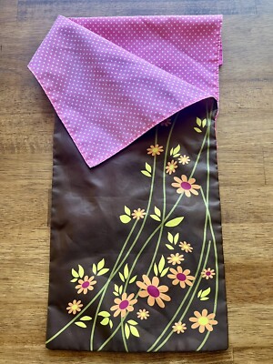 Our Generation 18  Doll Sleeping Bag Floral Pink Brown Camping American Girl