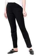 Belle by Kim Gravel Straight-Leg Ponte Pant Black