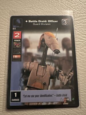 Star Wars - Young Jedi CCG - Battle Droid: Officer - 1999 - Decipher - #103