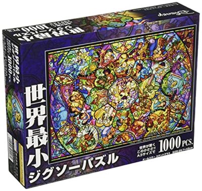 Tenyo 1000 Piece Jigsaw Puzzle Disney All-Star Stained Glass 29.7
