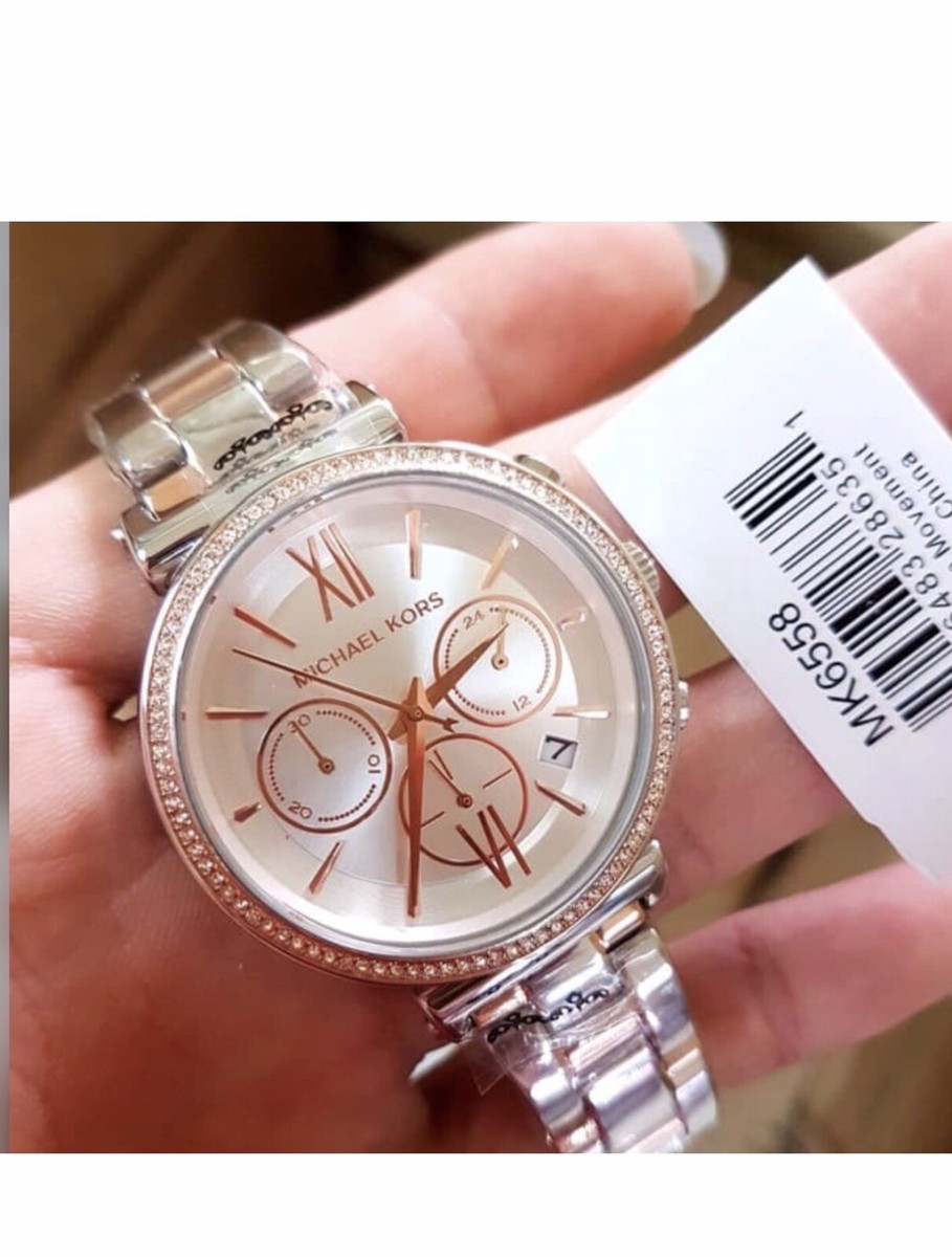 New Michael Kors MK6558 Sofie Two Tone Bracelet Stainless Steel