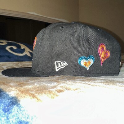 New Era Chicago White Sox Fitted Hat Chain Stitch Heart Pink