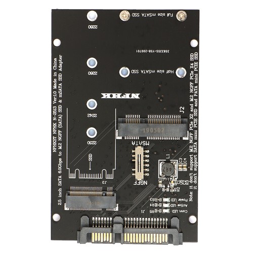 M.2 NGFF MSATA SSD su Adattatore SATA 3.0 2 in 1 Convertitore per laptop per PC - Zdjęcie 9 z 12