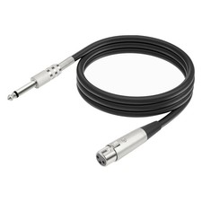 XLR Female To 1/4 6.35mm TS Mono Jack Mic Cord Unbalanced Microphone Cable