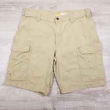 Carhartt Mens Relaxed Fit Ripstop Cargo Shorts Tan Khaki Size 36 Work Utility