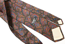 BROOKS BROTHERS MEN'S TIE BROWN/PAISLEY Width: 3.50" LENGTH 57"