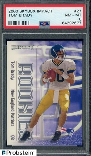 2000 Skybox Impact #27 Tom Brady New England Patriots RC Rookie PSA 8 NM-MT