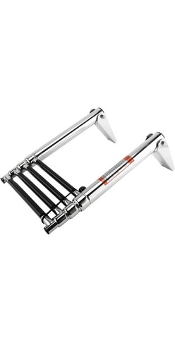 4 Steps Boat Ladder Stainless Steel Telescoping Folding Ladder with Wide Steps - Picture 6 of 15