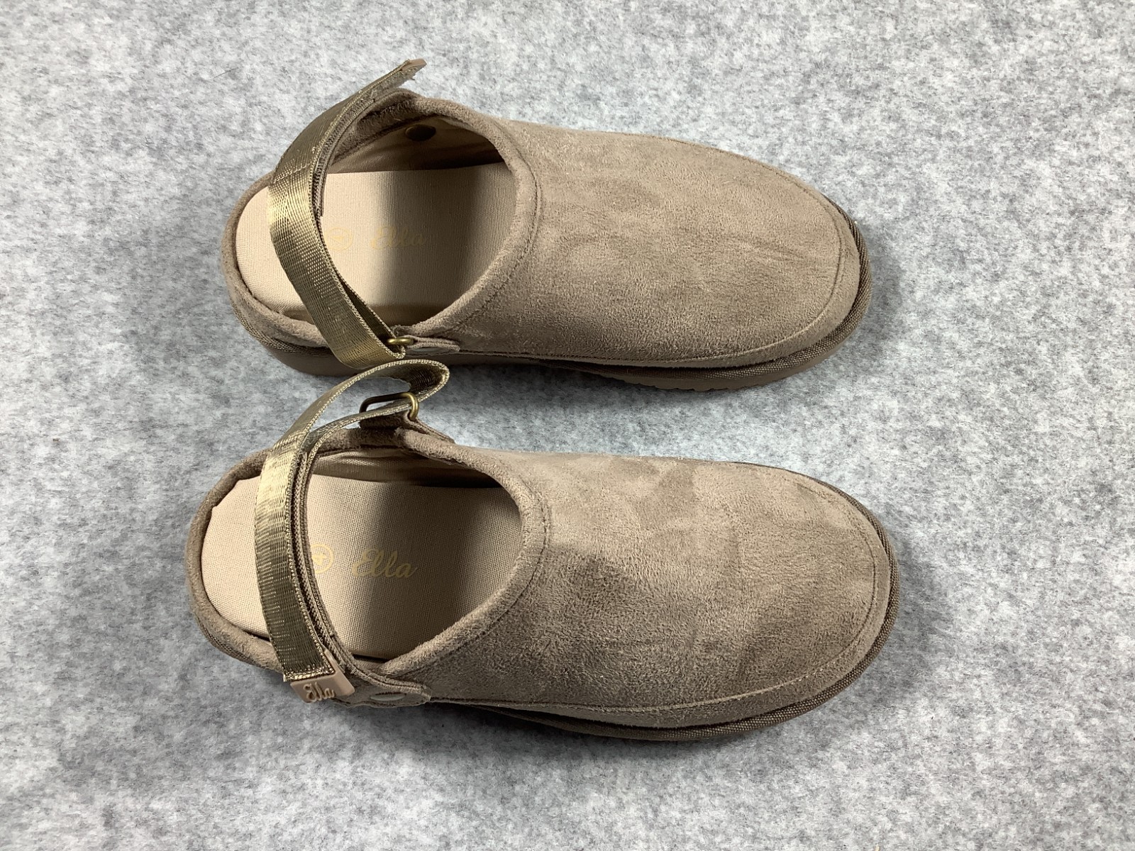 Ella Ruby Ladies Outside Slippers Faux Suede Winter Hard Sole Size 4 Sku 271 image 5