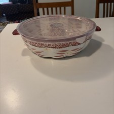 Temp-tations Old World Red Ceramic Bundt Baker with Lid — listing 2