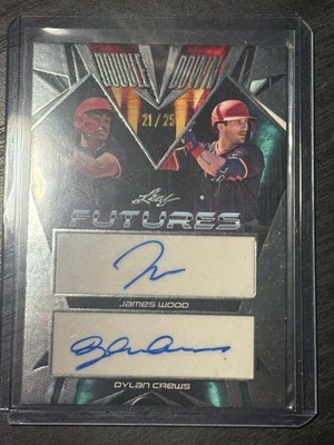 2024 Leaf Futures Double Down DD-15 James Wood Dylan Crews Autograph /25