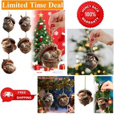 5PCS Forests Animal Acorn Ornaments, Forests Christmas Ornaments, 2026 New Pine