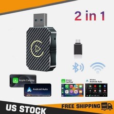 New Upgraded Wireless CarPlay Adapter USB Dongle For iPhone Apple Plug Play