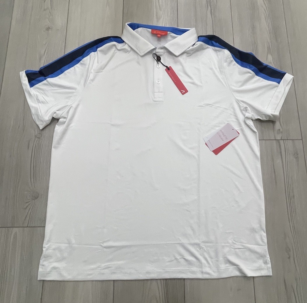 Really Men s White - Blue Polo Shirt Size 2XL New 5790₽