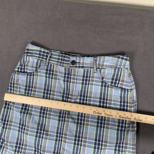 Dressbarn Skort Womens 12 Blue Plaid Stretch Versatile Comfort Cute Preppy Skirt - Picture 5 of 12