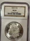 1884 o Morgan Silver Dollar MS64 NGC