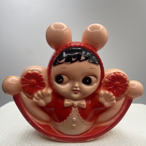 Vintage Celluloid Rocking Doll Roly Poly Musical Chime Toy Nevalyashka Cordine