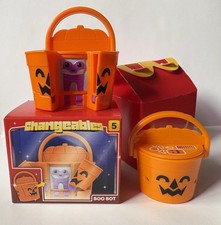 McDonald's Changeables Happy Meal 5 Boo Bot/Boo Bucket  Lil Boo Bucket