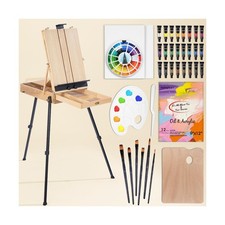 Falling in Art Artist Painting Set with French Easel, 37Pcs Professional Ease...