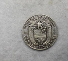 PANAMA 1/2 BALBOA 1930 SILVER COIN .34 OZ PURE SILVER ( stock# 19)
