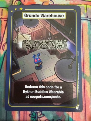 Neopets TCG Grundo's Warehouse Code - Bython Buddies Wearable