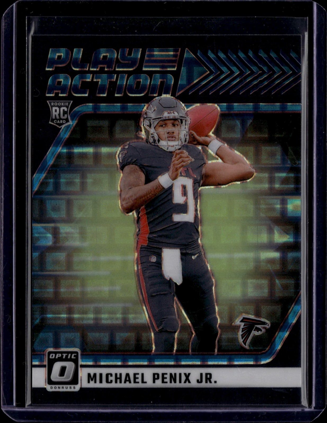 2024 Panini Donruss Optic Play Action Michael Penix Jr. #4 Black Pandora RC /25