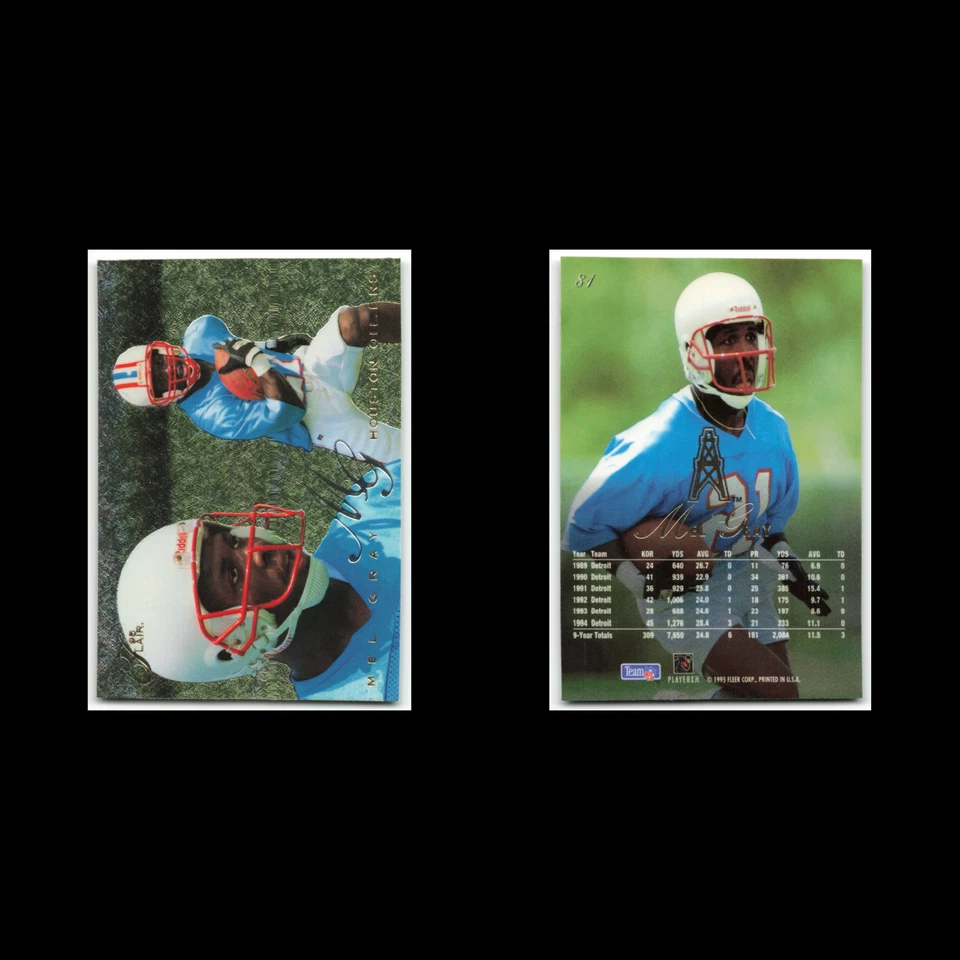 Mel Gray #81 1995 Flair Houston Oilers Football Card NFL NM - Image 3 of 3