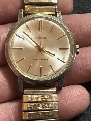 Vintage Diantus Men s Mechanical Watch Swiss Made Runs 34MM Case