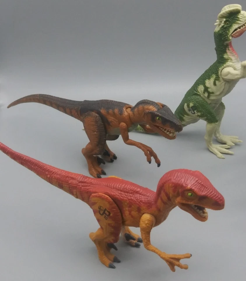 FIGURAS DE ACCIÓN DE DINOSAURIO DILOPHOSAURUS DIMETROPTOR VELOCIRAPTOR PARQUE JURÁSICO DE COLECCIÓN Foto 2 de 4