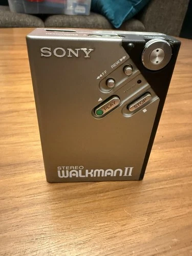 Vintage Sony Stereo Walkman II WM-2 Cassette Player Silver Metal PARTS / REPAIR