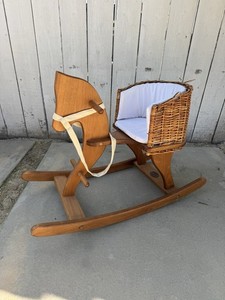 Vintage Wooden Toddler Rocking Horse