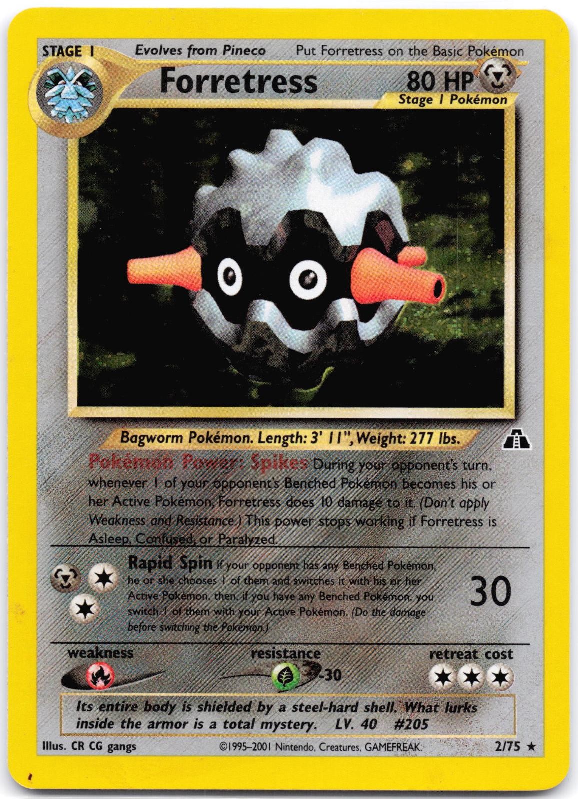 Forretress 2/75 Unlimited Holo Neo Discovery