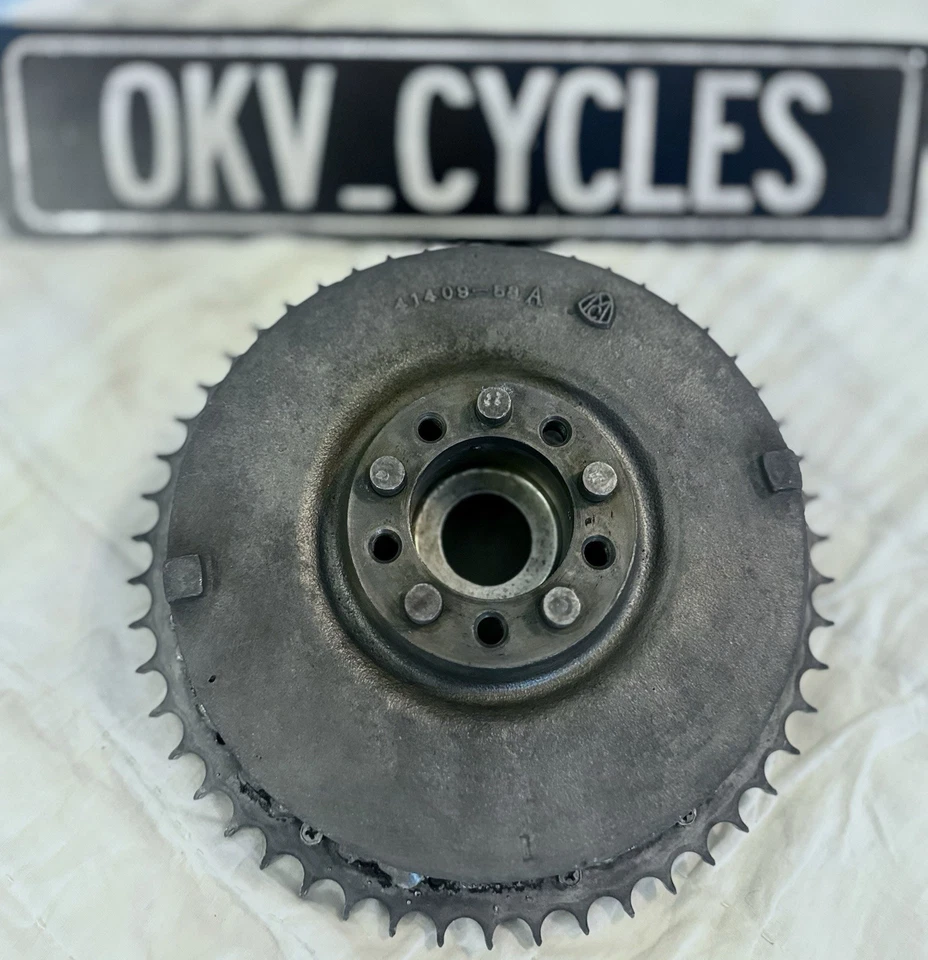 HARLEY DAVIDSON PANHEAD/KNUCKLEHEAD FL FLH DUO GLIDE OEM REAR BRAKE DRUM - Image 3 of 4