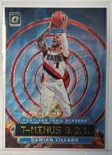 2019  Donruss Optic #7 Damian Lillard T-Minus 3, 2, 1, Red Wave Prizm