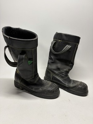 Obsolete Vintage Haix Leather Firefighting Germany Fireman s Fire Boots Size 9 M
