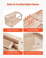 New Wooden Hamster Cage, 270  Viewing Hamster Habitat, 32 x 16 x 16 in, Dwarf H