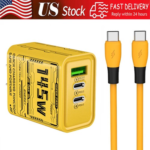 145W Fast Charging USB C Wall Charger 4-In-1 Cable Universal For Cell Phone iPad - Picture 23 of 24