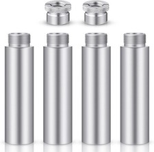 Mic Stand Extension Tube 4 Pieces 5/8 Inch Microphone Pipe Aluminium Alloy
