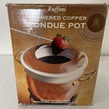 Ruffoni Hand Hammered Fondue Pot Italy