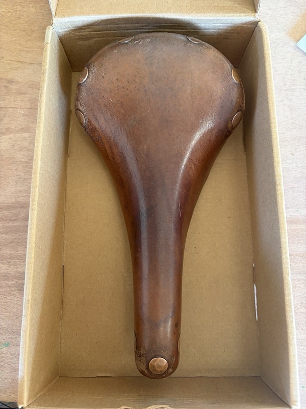 Brooks Swift Titanium Leather Saddle Brown with Copper Rivets