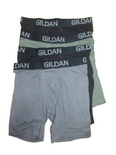 Gildan Boxer Brief 4 Pack Men's Size L 36-38 Cotton Blend NEW