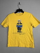 Polo Ralph Lauren Shirt Youth Large Yellow Polo Bear Graphic Short Sleeve Tee