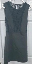 Zara Trafaluc Black Lace Panel Mini Dress - Size S