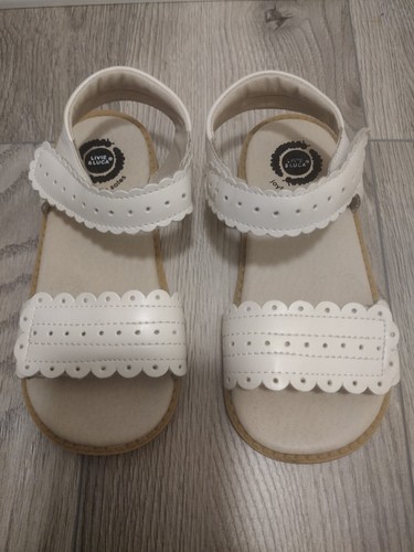 Livie & Luca White Leather Sandals Girl's Size 13