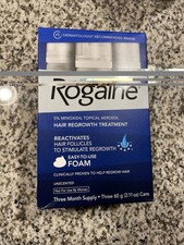 Rogaine Hair Regrowth Treatment Foam Three Month Supply 3x60ml/2.11fl New 08/27