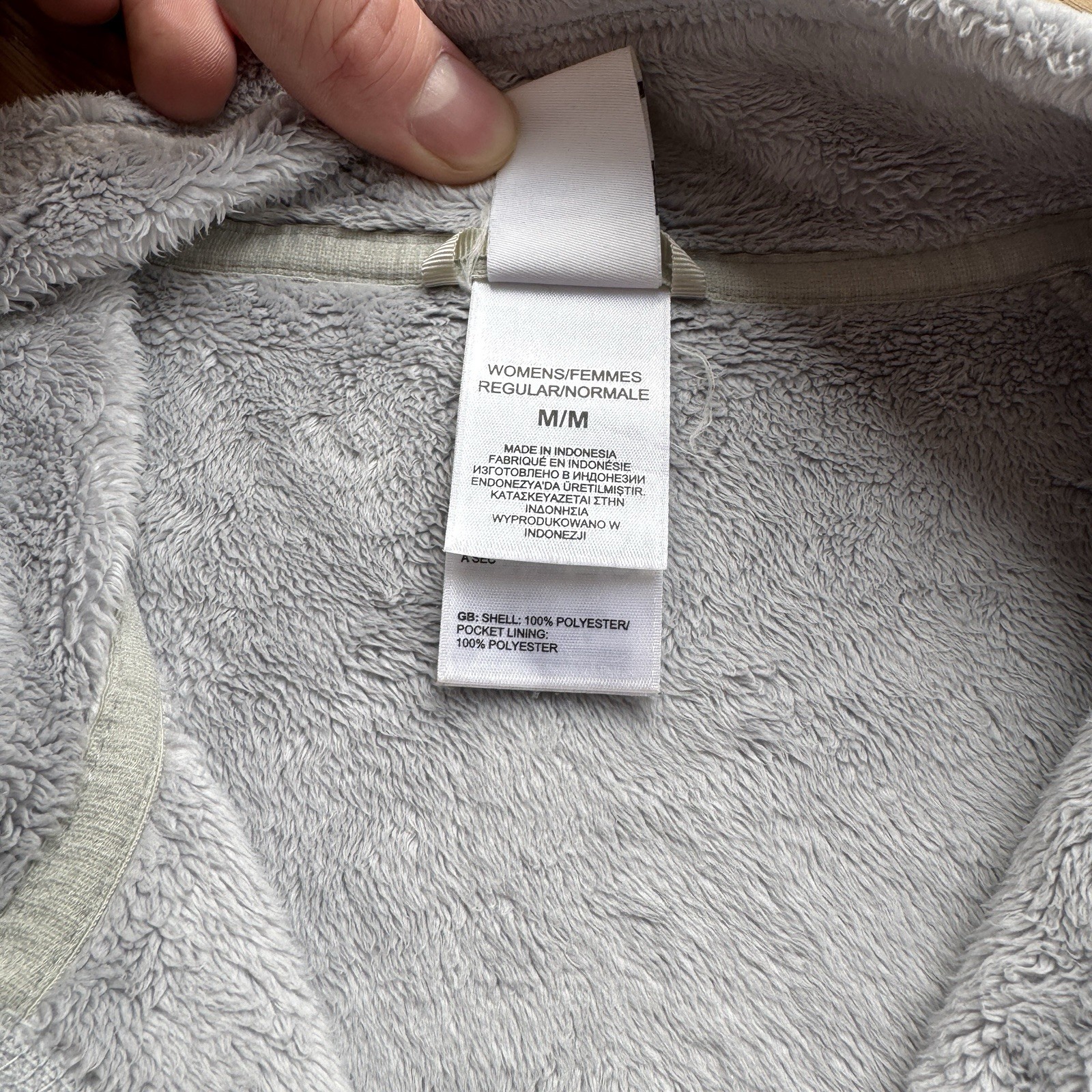 Women’s White North Face Fleece Morningside Jacket Full Zip Size M UK image 6